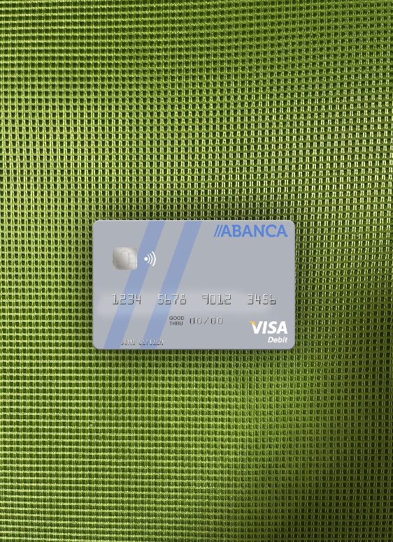 Download Portugal Abanca visa debit card photolook front Photoshop template